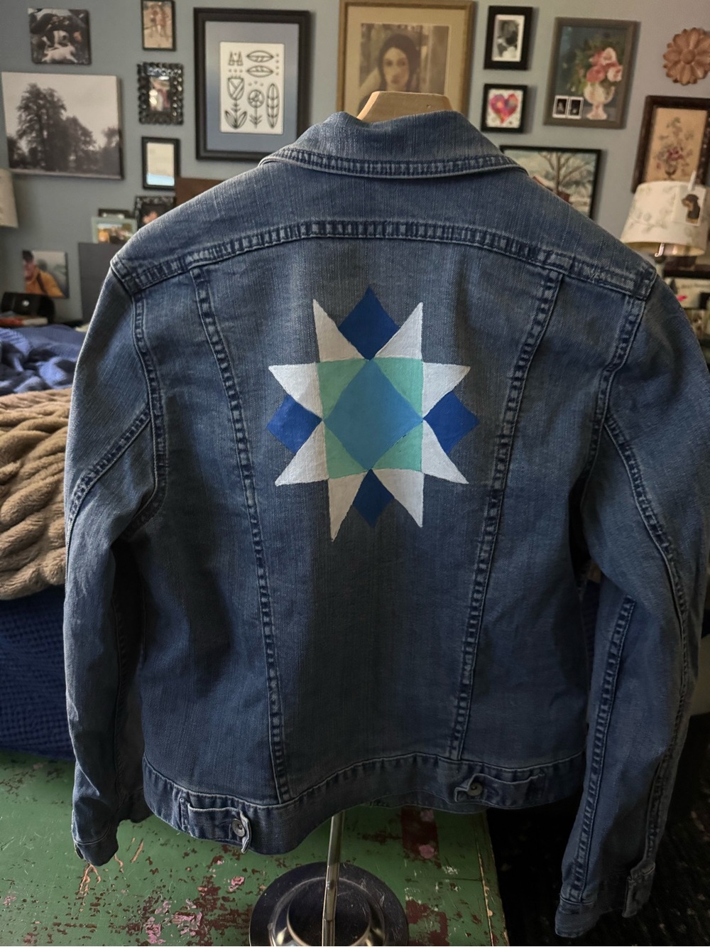 Merona Blue Denim Jacket with Star Patch